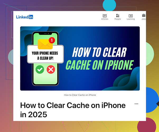 How do I clear app cache on iPhone?