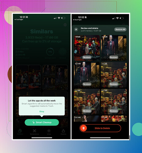 Smart Cleanup Results