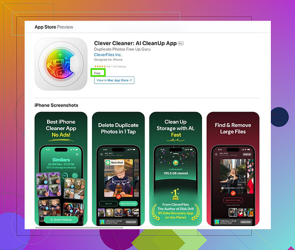 Clever Cleaner App Interface