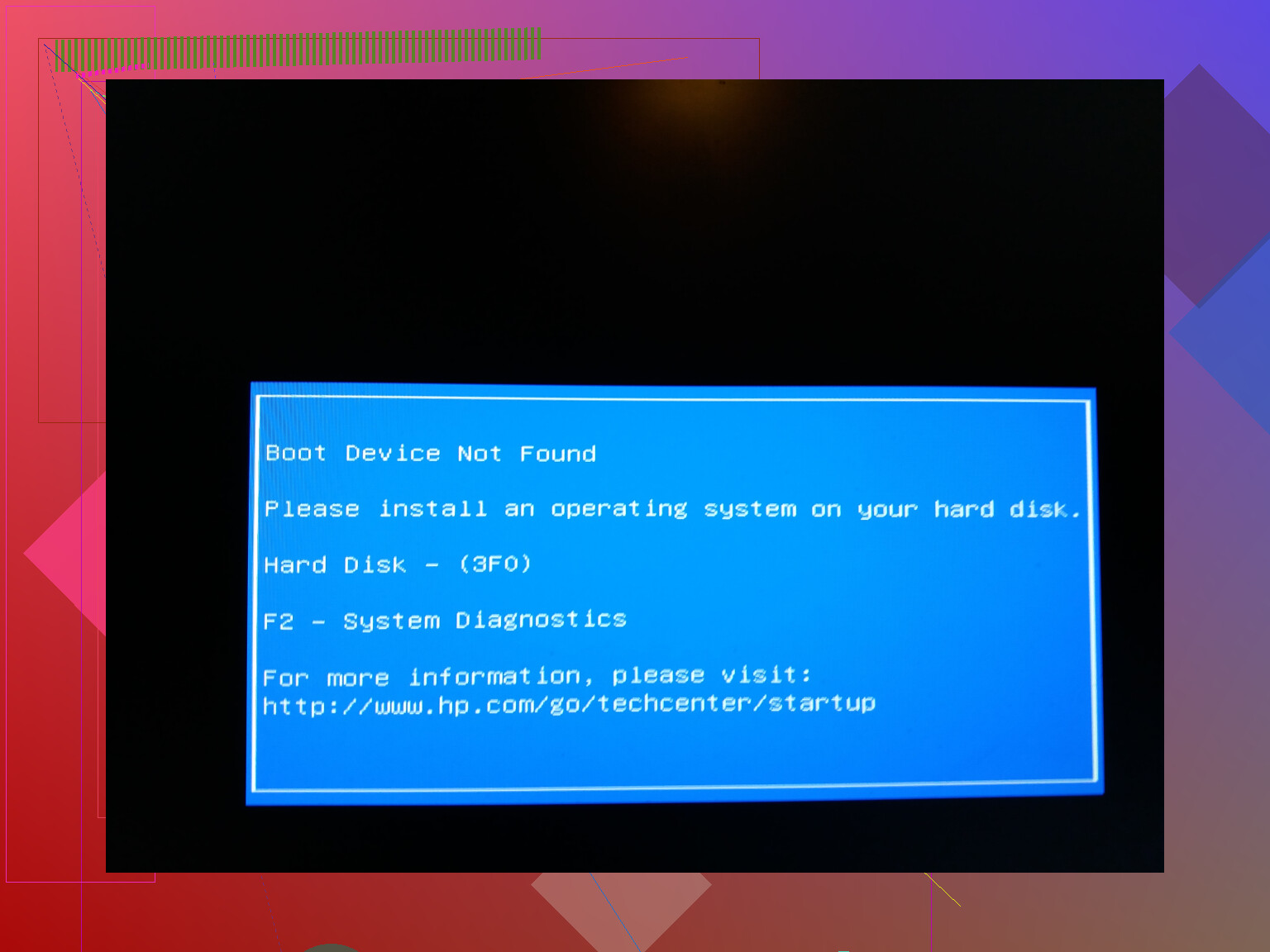 How do I fix “Boot Device Not Found” on my HP laptop?