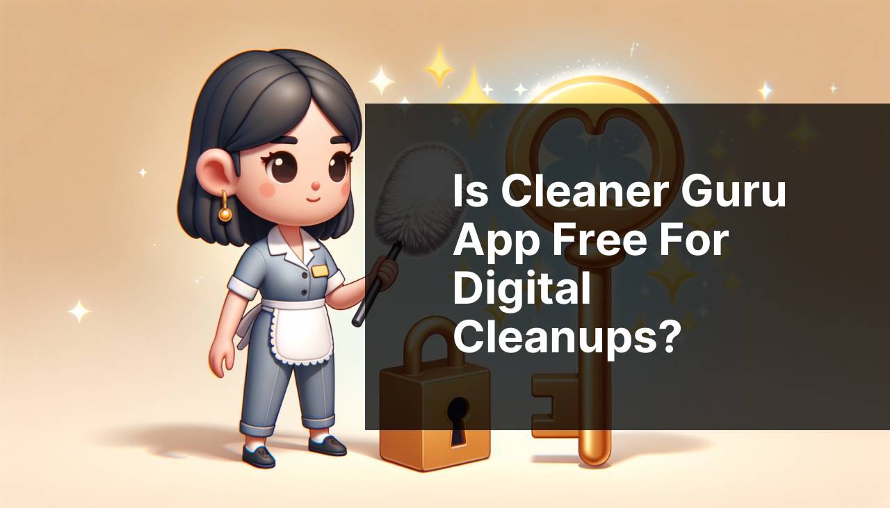 Is Cleaner Guru App Free For Digital Cleanups?