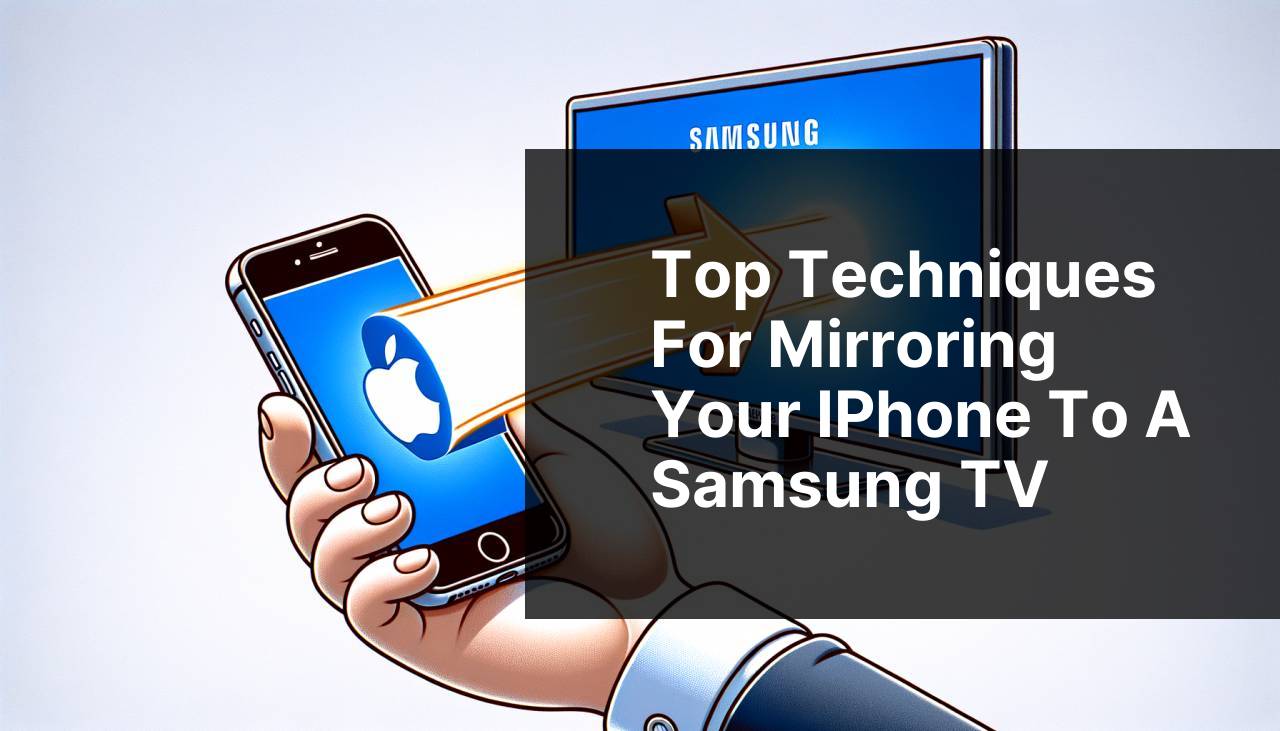 Top Techniques for Mirroring Your iPhone to a Samsung TV