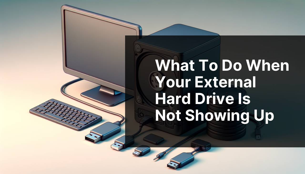 What to Do When Your External Hard Drive Is not Showing Up