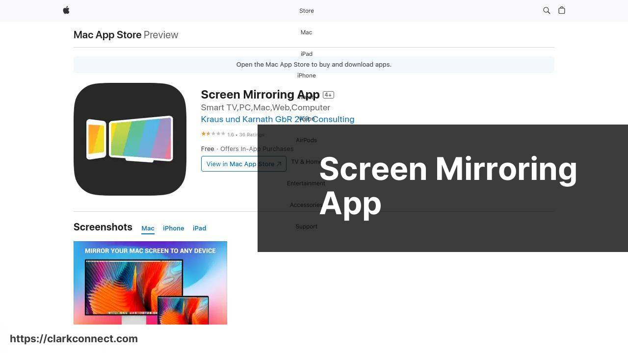 https://apps.apple.com/us/app/screen-mirroring-app/id1463795505 screenshot