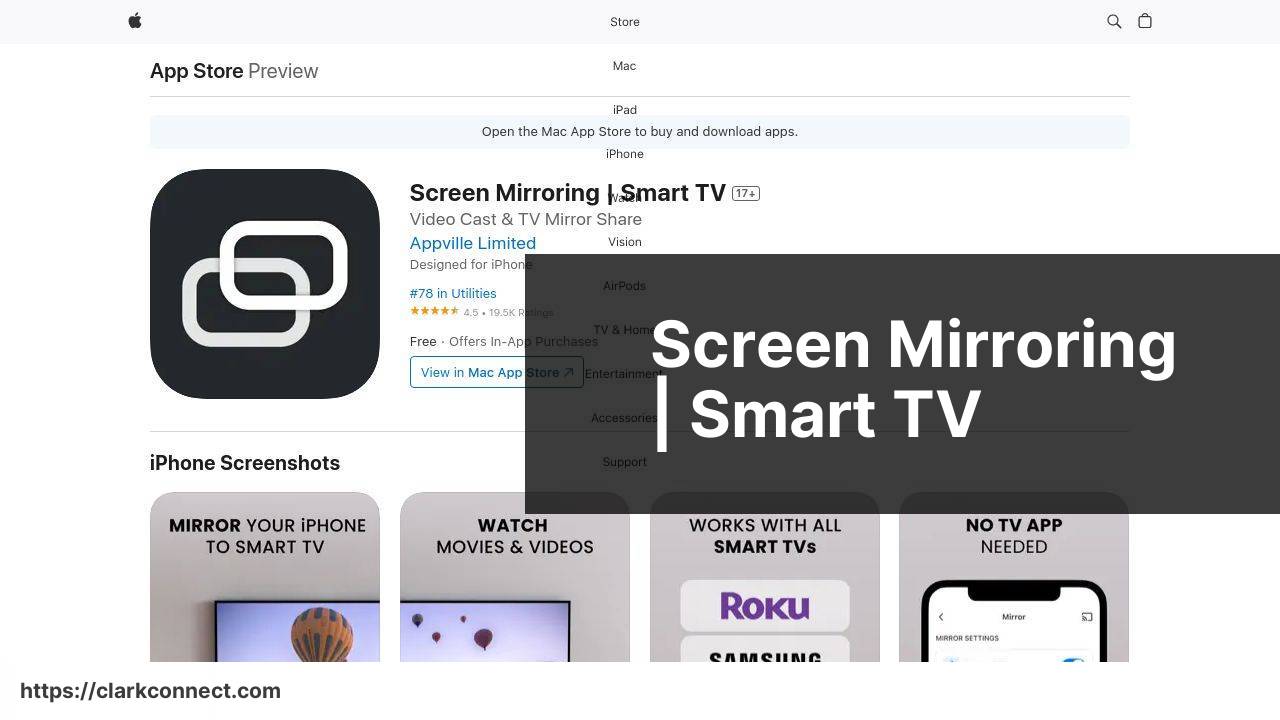 https://apps.apple.com/us/app/screen-mirroring-smart-tv/id1586624313 screenshot