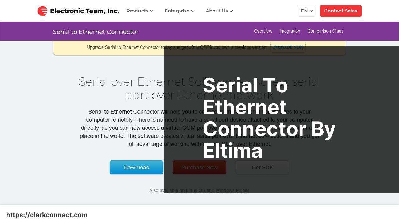 https://www.eltima.com/products/serial-over-ethernet/ screenshot