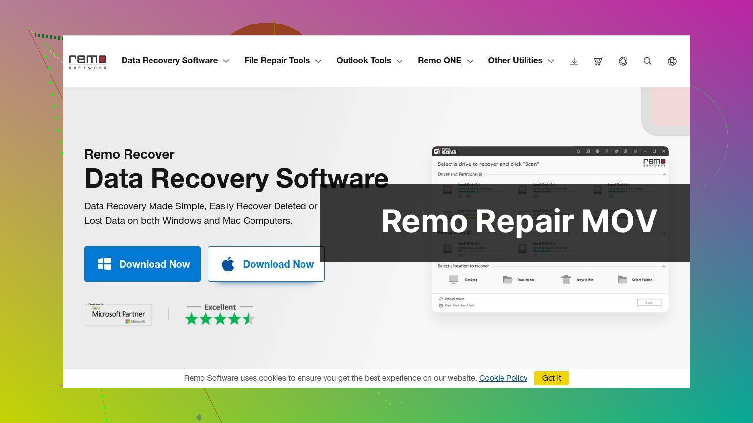 https://www.remosoftware.com screenshot