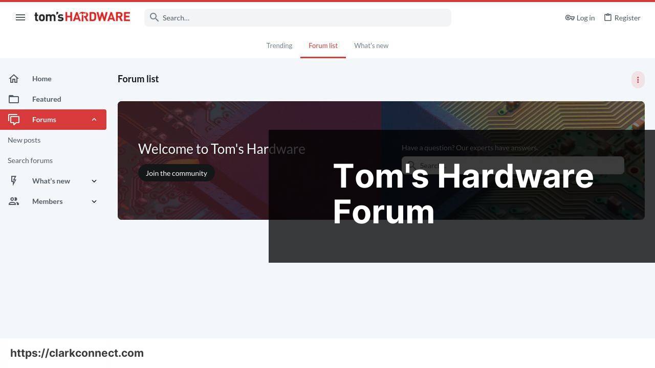 https://www.tomshardware.com/forum/ screenshot